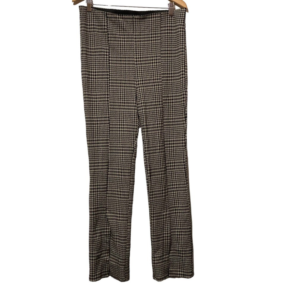 H&M Women’s Waist‎ Houndstooth Pants Size XL Black Tan
